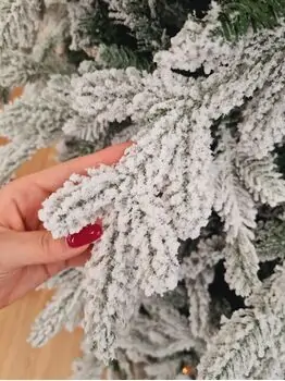 Christmas Tree 210 CM PE + PVC Snow-Covered  - დათოვლილი ნაძვის ხე შერეული სილიკონის წიწვებით, 2 image