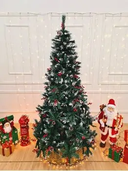 Christmas Tree With Snow-Covered Branches, Pine Cones And Berries 210 CM - ნაძვის ხე დათოვლილი ბოლოებით, გირჩით და კენკრით, 4 image