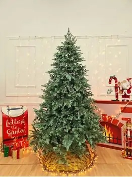 Scandinavian Christmas Tree With Blue Tips PE 210 CM  საახალწლო ნაძვის ხე 100% სილიკონი