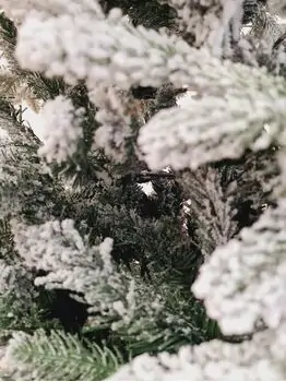 Christmas Tree 210 CM PE + PVC Snow-Covered  - დათოვლილი ნაძვის ხე შერეული სილიკონის წიწვებით, 5 image