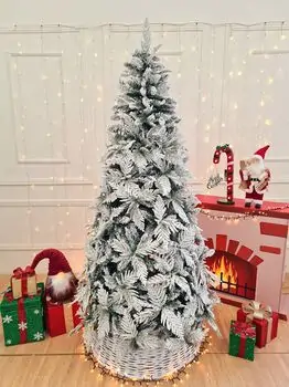 Snow-Covered Christmas Tree PE + PVC 210 CM - დათოვლილი ნაძვის ხე შერეული სილიკონის წიწვებით, 4 image