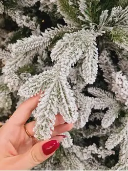 Snow-Covered Christmas Tree PE+PVC 300 CM - დათოვლილი ნაძვის ხე შერეული სილიკონის წიწვებით, 7 image