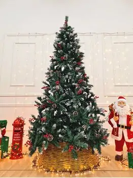 Christmas Tree With Snow-Covered Branches, Pine Cones And Berries 210 CM - ნაძვის ხე დათოვლილი ბოლოებით, გირჩით და კენკრით, 7 image