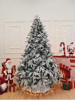 Christmas Tree With Berries PE + PVC 210 CM Snow-Covered - დათოვლილი ნაძვის ხე შერეული სილიკონის წიწვებით და კენკრით, 2 image