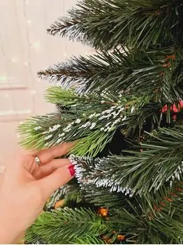 Diamond Christmas Tree PVC+PE 220 CM - საახალწლო ნაძვის ხე შერეული სილიკონის წიწვებით, 5 image