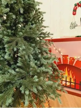 Scandinavian Christmas Tree With Blue Tips PE 210 CM  საახალწლო ნაძვის ხე 100% სილიკონი, 3 image
