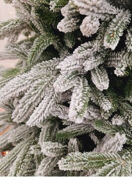 Christmas Tree PE 210 CM Snow-Covered დათოვლილი ნაძვის ხე 100 % სილიკონი, 3 image