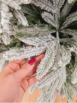 Christmas Tree PE 210 CM Snow-Covered დათოვლილი ნაძვის ხე 100 % სილიკონი, 2 image