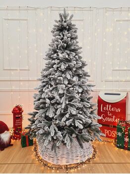 Global Snow-Covered Christmas Tree PVC+PE 180 CM დათოვლილი ნაძვის ხე შერეული სილიკონის წიწვებით