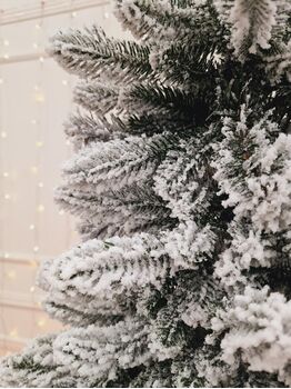 Global Snow-Covered Christmas Tree PVC+PE 180 CM დათოვლილი ნაძვის ხე შერეული სილიკონის წიწვებით, 2 image