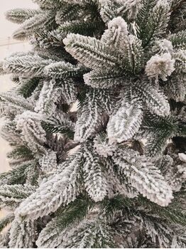 Global Snow-Covered Christmas Tree PVC+PE 230 CM დათოვლილი ნაძვის ხე შერეული სილიკონის წიწვებით, 4 image