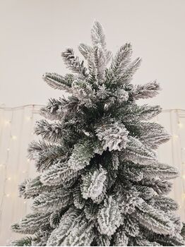 Global Snow-Covered Christmas Tree PVC+PE 230 CM დათოვლილი ნაძვის ხე შერეული სილიკონის წიწვებით, 2 image