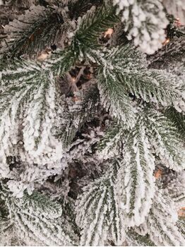 Global Snow-Covered Christmas Tree PVC+PE 230 CM დათოვლილი ნაძვის ხე შერეული სილიკონის წიწვებით, 5 image