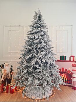 Viennese Snow-Covered Christmas Tree PE 250 CM  დათოვლილი ნაძვის ხე 100% სილიკონი