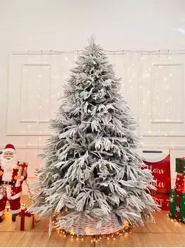 Christmas Tree 210 CM PE + PVC Snow-Covered - დათოვლილი ნაძვის ხე შერეული სილიკონის წიწვებით