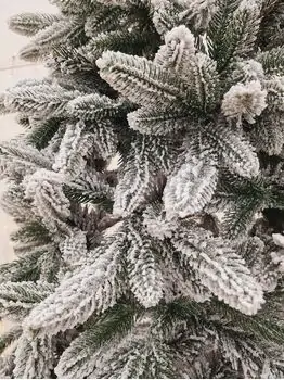 Global Snow-Covered Christmas Tree PVC+PE 230 CM დათოვლილი ნაძვის ხე შერეული სილიკონის წიწვებით, 4 image
