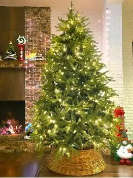 Christmas Tree With Lights PE + PVC 225 CM - ნაძვის ხე შერეული სილიკონის წიწვებით და განათებით