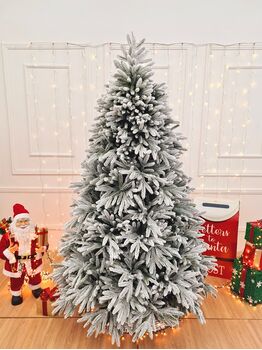 Christmas Tree PE 210 CM Snow-Covered დათოვლილი ნაძვის ხე 100 % სილიკონი, 6 image
