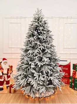 Christmas Tree PE 210 CM Snow-Covered დათოვლილი ნაძვის ხე 100 % სილიკონი