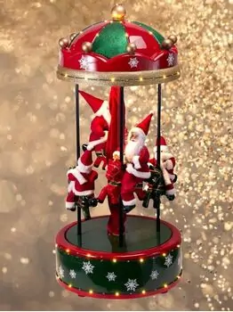 Musical Christmas Carousel with Lights 110 cm - საახალწლო კარუსელი განათებით