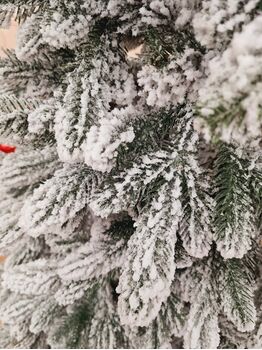 Global Snow-Covered Christmas Tree PVC+PE 180 CM დათოვლილი ნაძვის ხე შერეული სილიკონის წიწვებით, 7 image