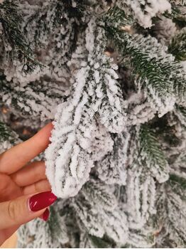 Global Snow-Covered Christmas Tree PVC+PE 180 CM დათოვლილი ნაძვის ხე შერეული სილიკონის წიწვებით, 5 image