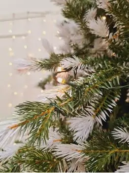Christmas Tree With Lights 240 CM  PVC + PE  საახალწლო ნაძვის ხე შერეული სილიკონის წიწვებით და განათებით, 6 image