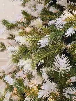 Christmas Tree With Lights 240 CM  PVC + PE  საახალწლო ნაძვის ხე შერეული სილიკონის წიწვებით და განათებით, 8 image