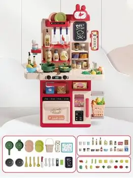Home Kitchen Set With Spray Pink - სათამაშო სამზარეულო, 4 image