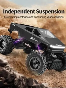 Cybertruck RC Car With Light - სათამაშო მანქანა დისტანციური მართვით და განათებით, 6 image