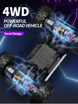 Cybertruck RC Car With Light - სათამაშო მანქანა დისტანციური მართვით და განათებით, 5 image