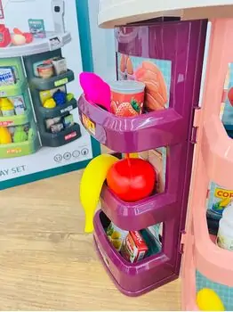 Supermarket with toy cash საბავშვო ფუნქციური დახლი-მაღაზია, 6 image