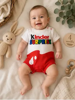 Kinder Surprise Romper Red - ჩვილის რომპერი, 2 image