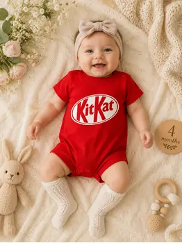 KitKat Romper Red - ჩვილის რომპერი, 2 image