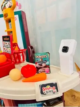 Supermarket with toy cash საბავშვო ფუნქციური დახლი-მაღაზია, 8 image