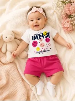 Smile Be Happy 2 In 1 Set Dark Pink - საბავშვო ორეული, 2 image