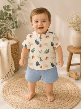Little Dinosaurs 2 In 1 Set Blue - საბავშვო ორეული, 2 image