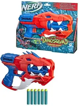 Nerf DinoSquad Raptor-Slash Dart Blaster F2475 ბლასტერი რბილი ტყვიებით
