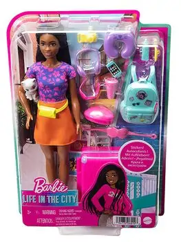 Barbie Brooklyn Travel Doll And Accessories  HGX55 - ბარბის თოჯინა