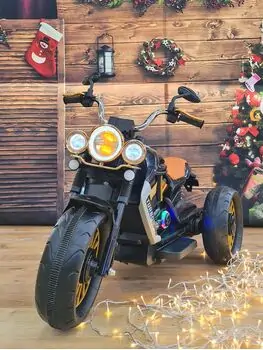 Vintage Moto Black  - ელექტრო მოტოციკლი ტყავის სავარძლით