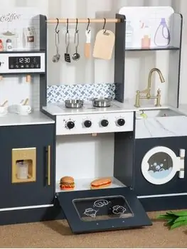 Wooden Kitchen Playset With Accessories - საბავშვო ხის სამზარეულო, 6 image
