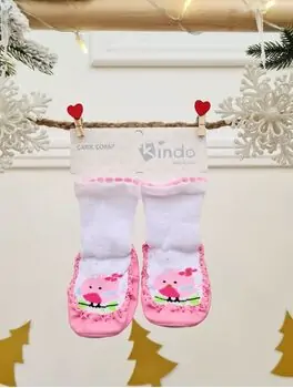 Baby Socks Cute Bird White - საბავშვო წინდები