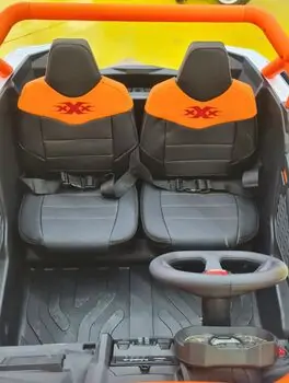 RC Racing Super Car Orange - ელექტრო მანქანა ტყავის სავარძლით და კაუჩუკის საბურავებით, 5 image
