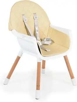 Moni Wooden High Chair Gelato 2 in 1 Beige საკვები სკამ-მაგიდა, 3 image