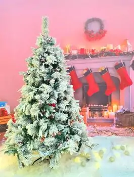 Snow-Covered Christmas Tree With Cones And Berries დათოვლილი საახალწლო ნაძვის ხე გირჩით და კენკრით 180 სმ (OT2019)