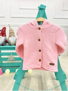 Baby Knitted Jacket Pink - საბავშვო მოსაცმელი