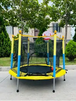 Metal & Plastic Trampoline 140cm 5FT Yellow  - ბატუტი, 2 image
