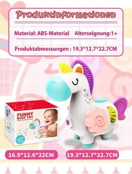 Baby Yard Unicorn Activity Busy Toy - განსავითარებელი სათამაშო უნიქორნი, 7 image