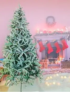 Snow-Covered Christmas Tree 210 cm დათოვლილი საახალწლო ნაძვის ხე  (OT717)