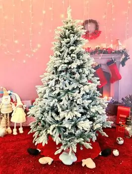 Snow-Covered Christmas Tree 210 CM ნაძვის ხე დათოვლილი, შერეული სილიკონის ტოტებით